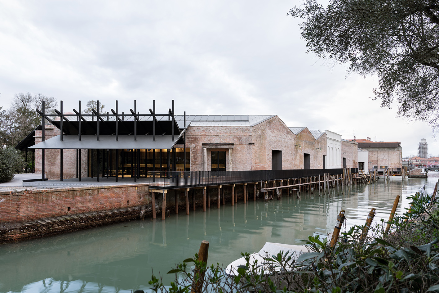 image of the restored Central Pavilion in Venice, empty from exhibitions and clean and polished