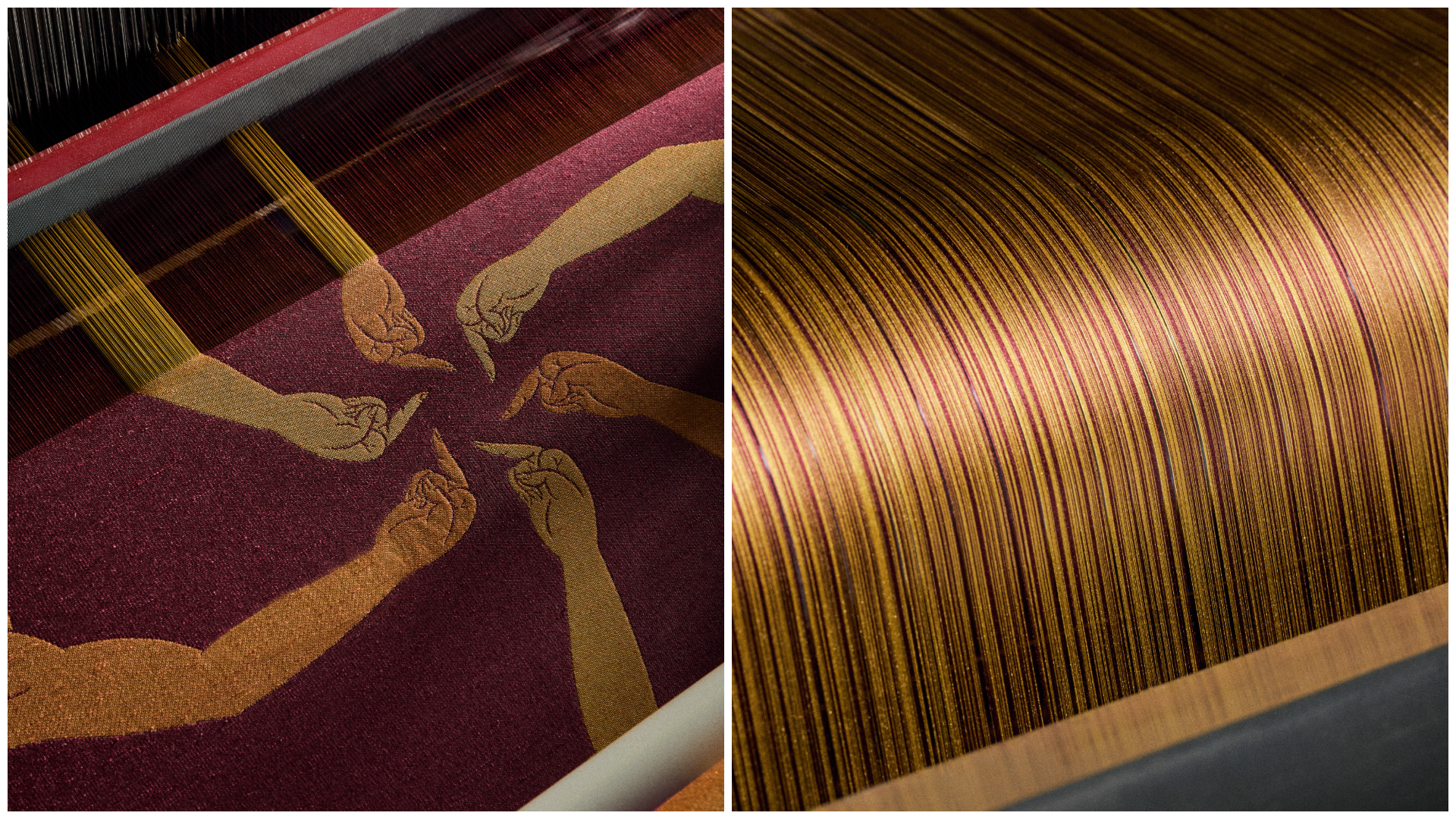 Ai Weiwei textile for Rubelli on the loom